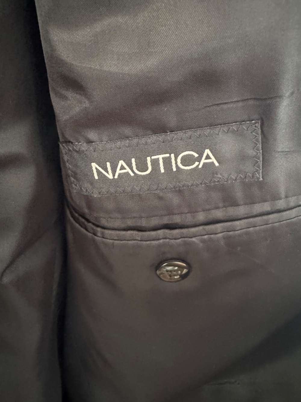 Nautica Classic Black Pinstripe Men's Suit Jacket and Pants - Picture 4 of 12